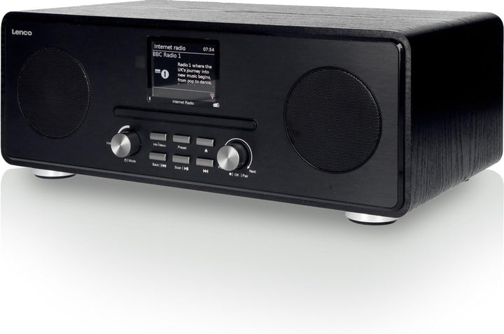 Lenco DIR 260 Internetradio - DAB+ Digitalradio - Bluetooth - WLAN - Radio-CD Player - 2,8“ Farbdisp