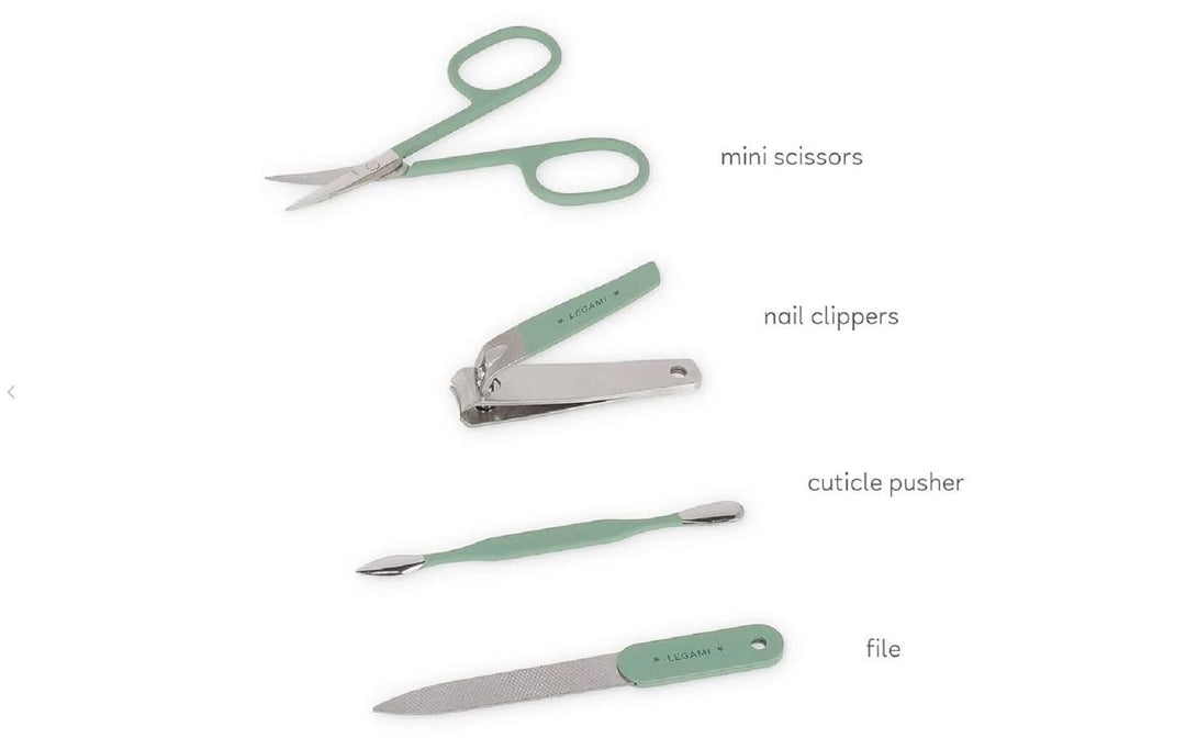 Legami - Maniküre-Set für Reisen, Taschenformat, tragbar, Nagelknipser, Nagelknipser, Nagelfeile, Na