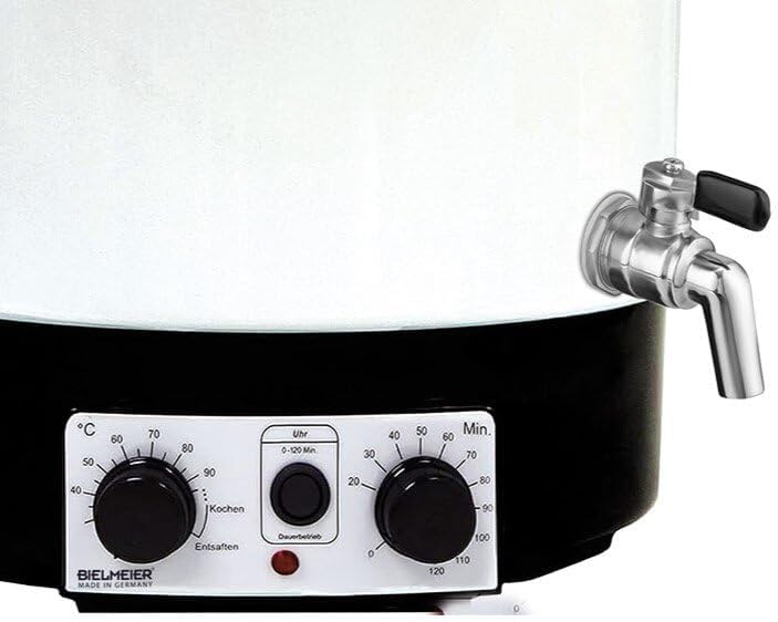 BIELMEIER Einkochautomat Emaille 2000 Watt 29 Liter BHG 685.2 Zeituhr Auslaufhahn Edelstahl 3/8" Ers