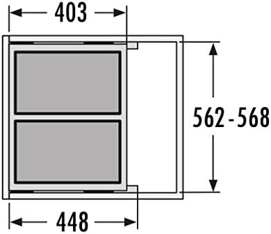Hailo Abfallsammler CS Slide 60.2/60 Euro-Cargo-S Mülleimer Einbau Abfalleimer