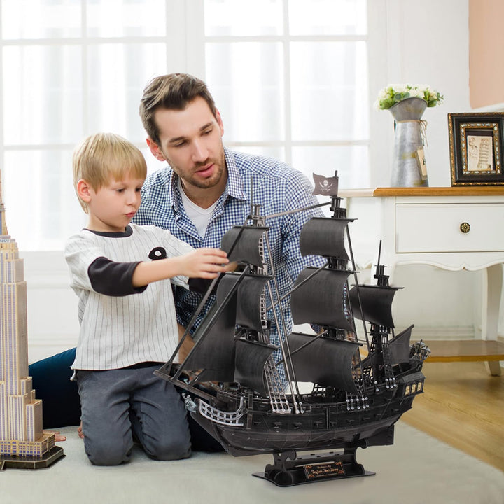 3D Puzzle Queen Anne's Revenge - 3 D Puzzle Für Kinder | 3D Puzzle Erwachsene | Modellbausatz Erwach
