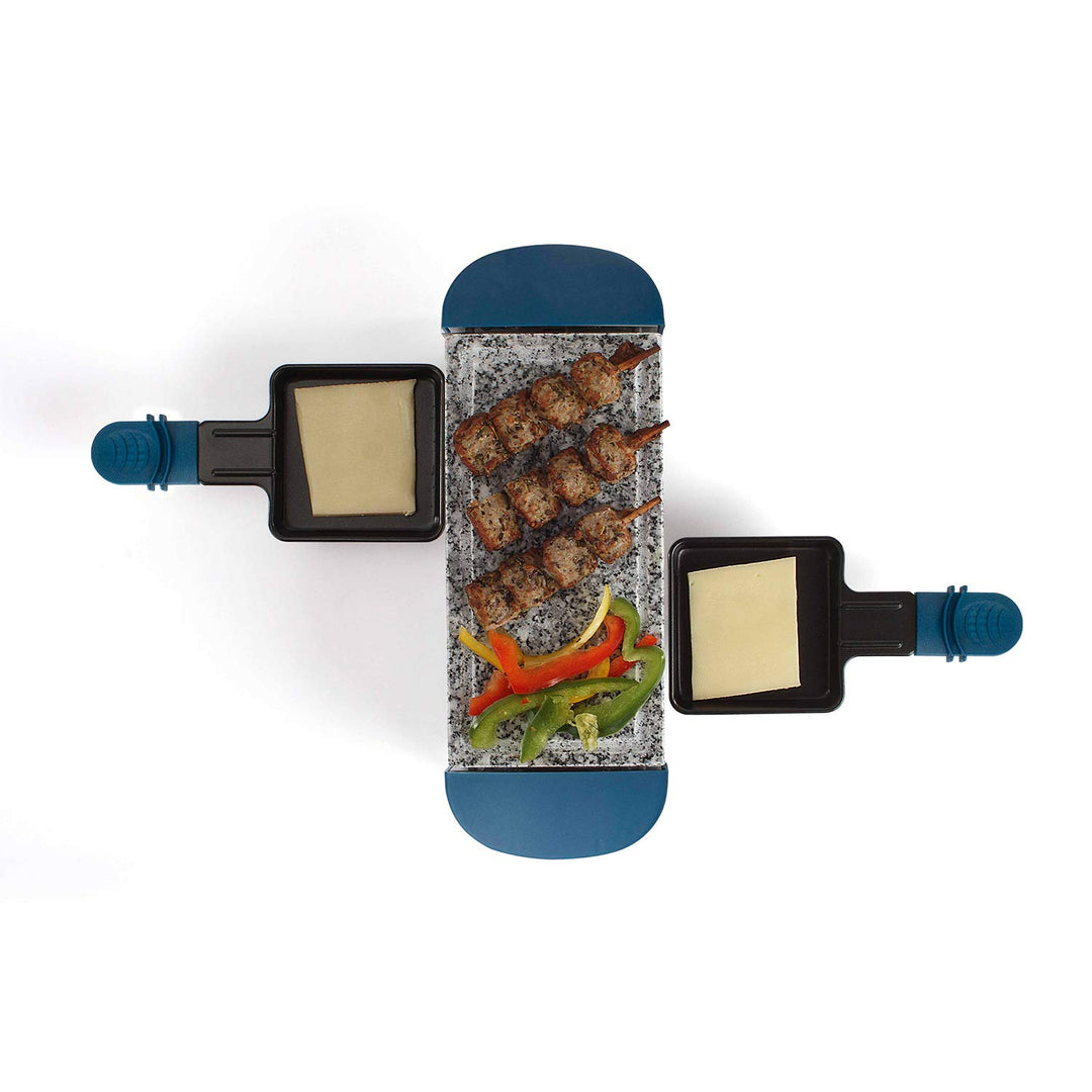 LIVOO DOC156B Raclette-Gerät, 2 Personen, 350 W Blau, Blau