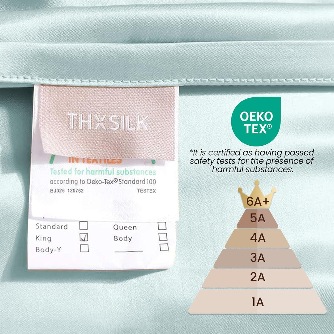 THXSILK 25 Momme Seide Kissenbezug für Haar und Haut - Maulbeerseide Kissenbezug - Hypoallergen mit