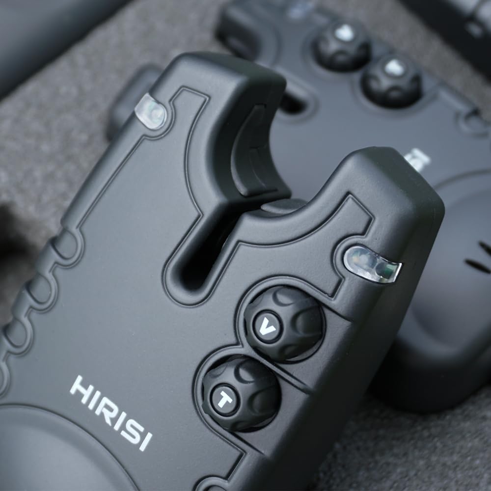 Hirisi Tackle Karpfenangel-Alarme mit Empfänger und Swingern in Schutzhülle SQ-3, SQ-3