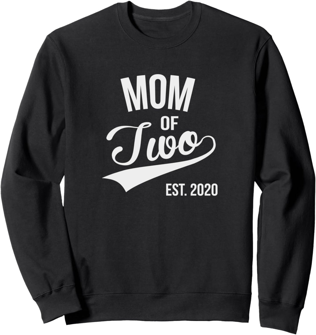 Mom of Two Est. 2020 Pregnancy Announcement Sweatshirt