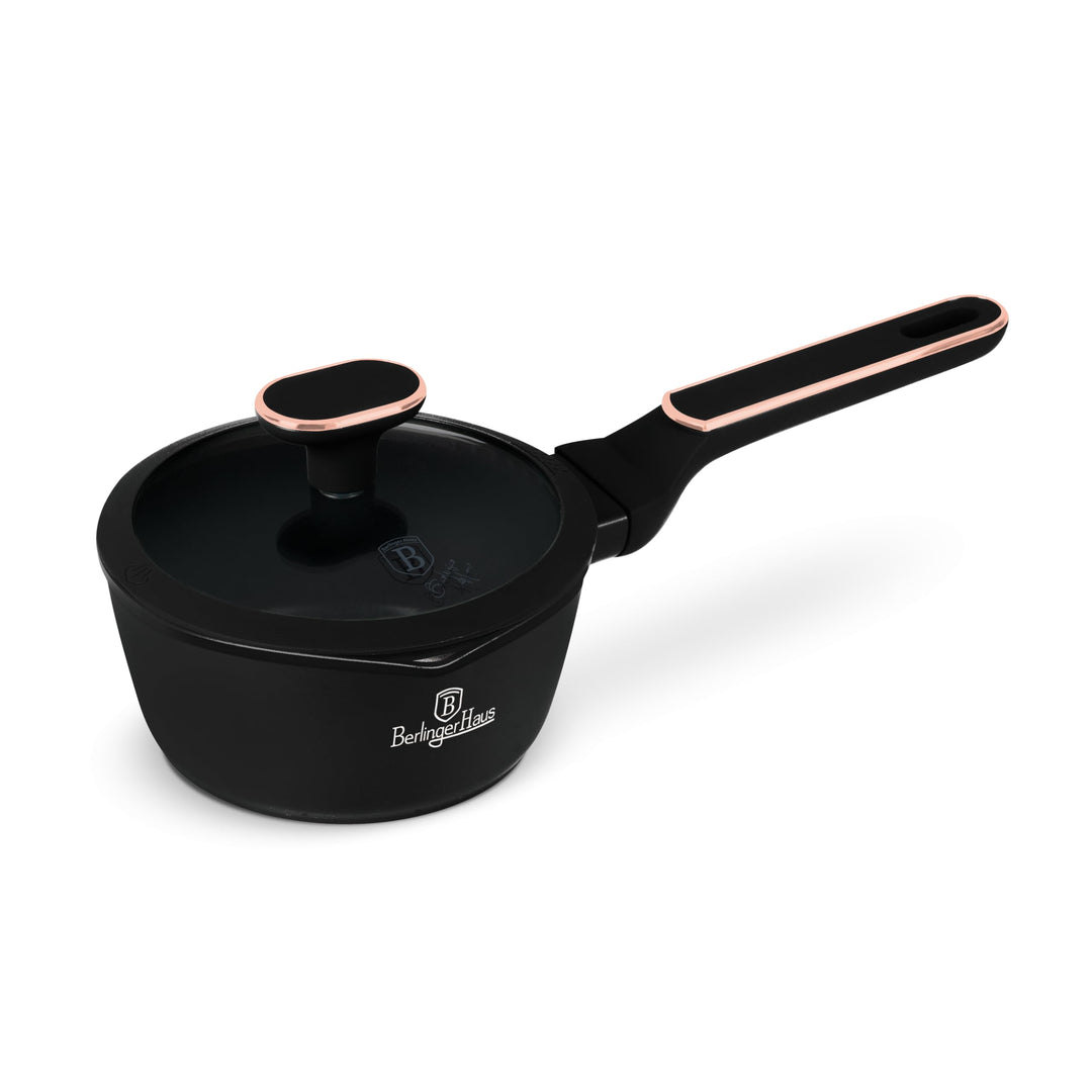 Berlinger Haus Stieltopf 16 cm TitanPro Antihaft Induktion Kompakt Backofen spülmaschinengeeignet So