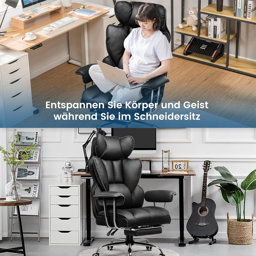 GTPLAYER Gaming Stuhl, Gamer Stuhl, Ergonomischer Bürostuhl COMHOMA Serie mit Fussstütze verstellbar