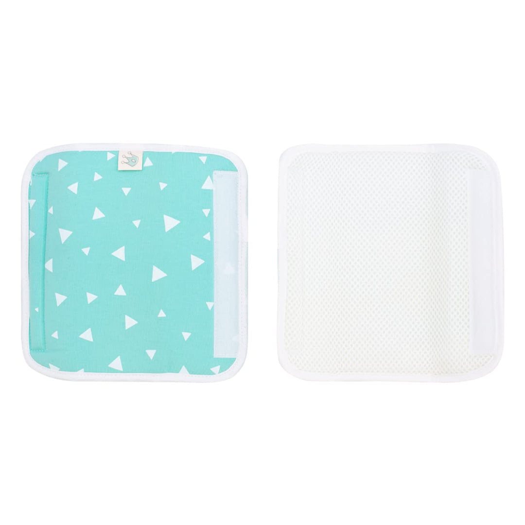 JYOKO KIDS Gurtpolster Universal für Babyschale, Buggy, Autositz (20,5 x 21, Mint Sparkles)
