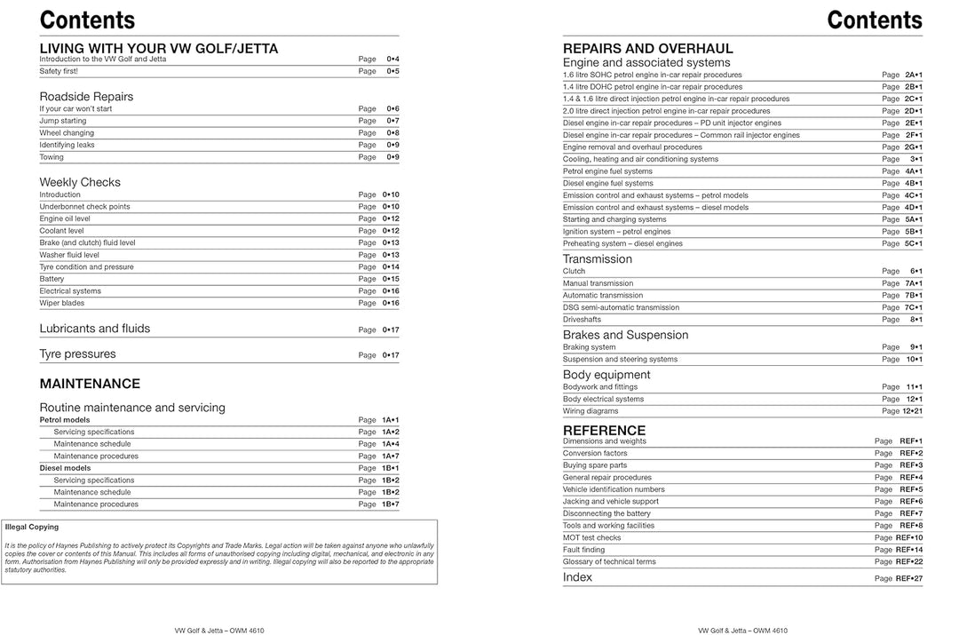 VW Golf (04 - Sept 08), Golf Plus (05 - Mar 09) & Jetta (06 - 09) Haynes Repair Manual, Taschenbuch