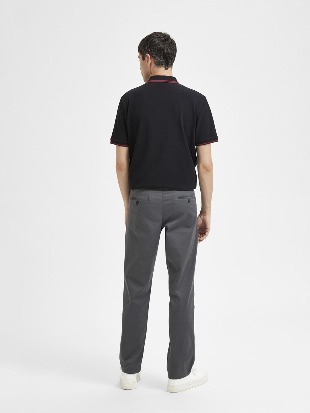 Selected Homme Male Chino 196 Straight Flex 32W / 34L Dark Shadow, 32W / 34L Dark Shadow