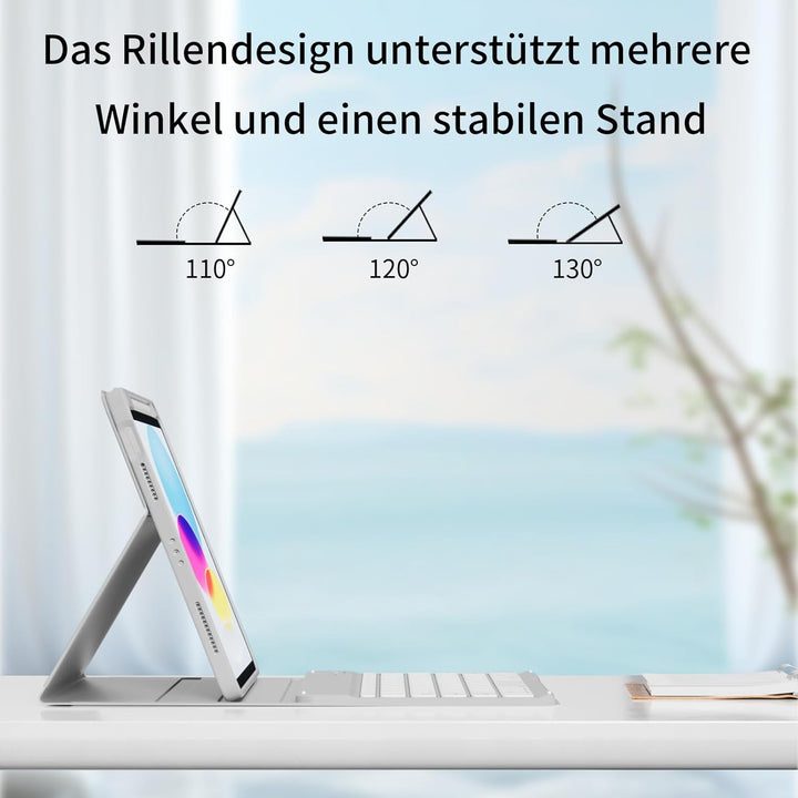 Tastatur Hülle für iPad Air 11 Zoll 2026/2025/2024, iPad Air 10.9 Zoll 2022/2020 5./4. Gen, Magnetis