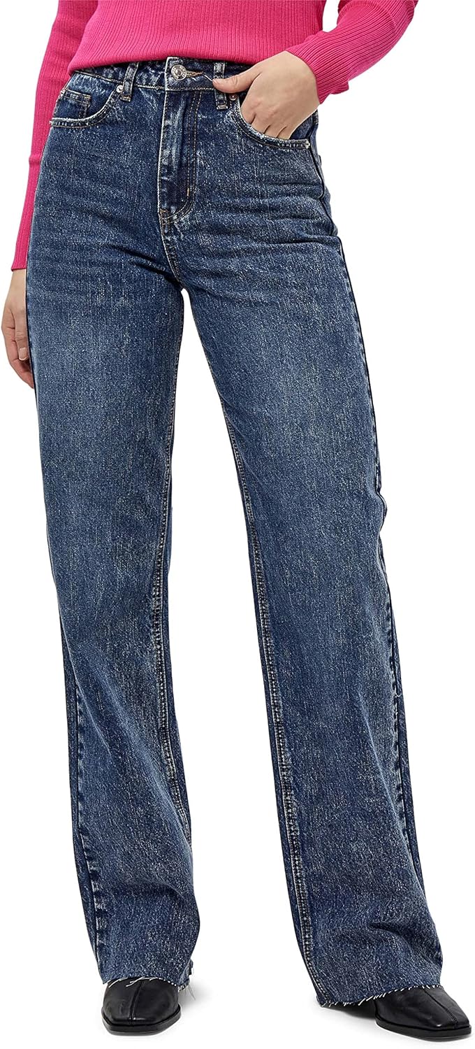Desires Damen Koral Jeans mit weitem Bein 42 Dunkelblau, 42 Dunkelblau