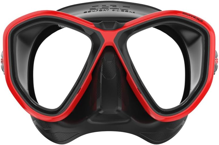 Seac Unisex-Adult Symbol Made in Italy Zweiglas-Tauchmaske mit Einer 3D-Schnalle direkt am Maskenkör