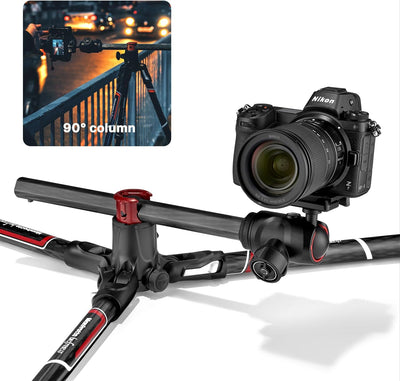 Manfrotto Befree GT XPRO Carbon Kameratativ, 496 Kugelkopf, M-Lock-System, 90-Grad-Säule, 200PL-PRO-