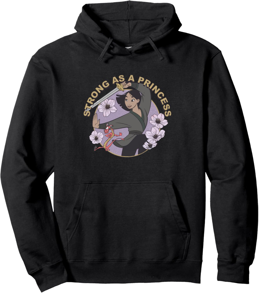 Disney Mulan Strong As A Princess Floral Pullover Hoodie