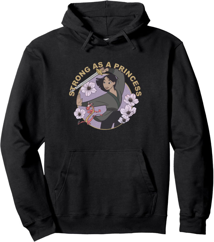 Disney Mulan Strong As A Princess Floral Pullover Hoodie