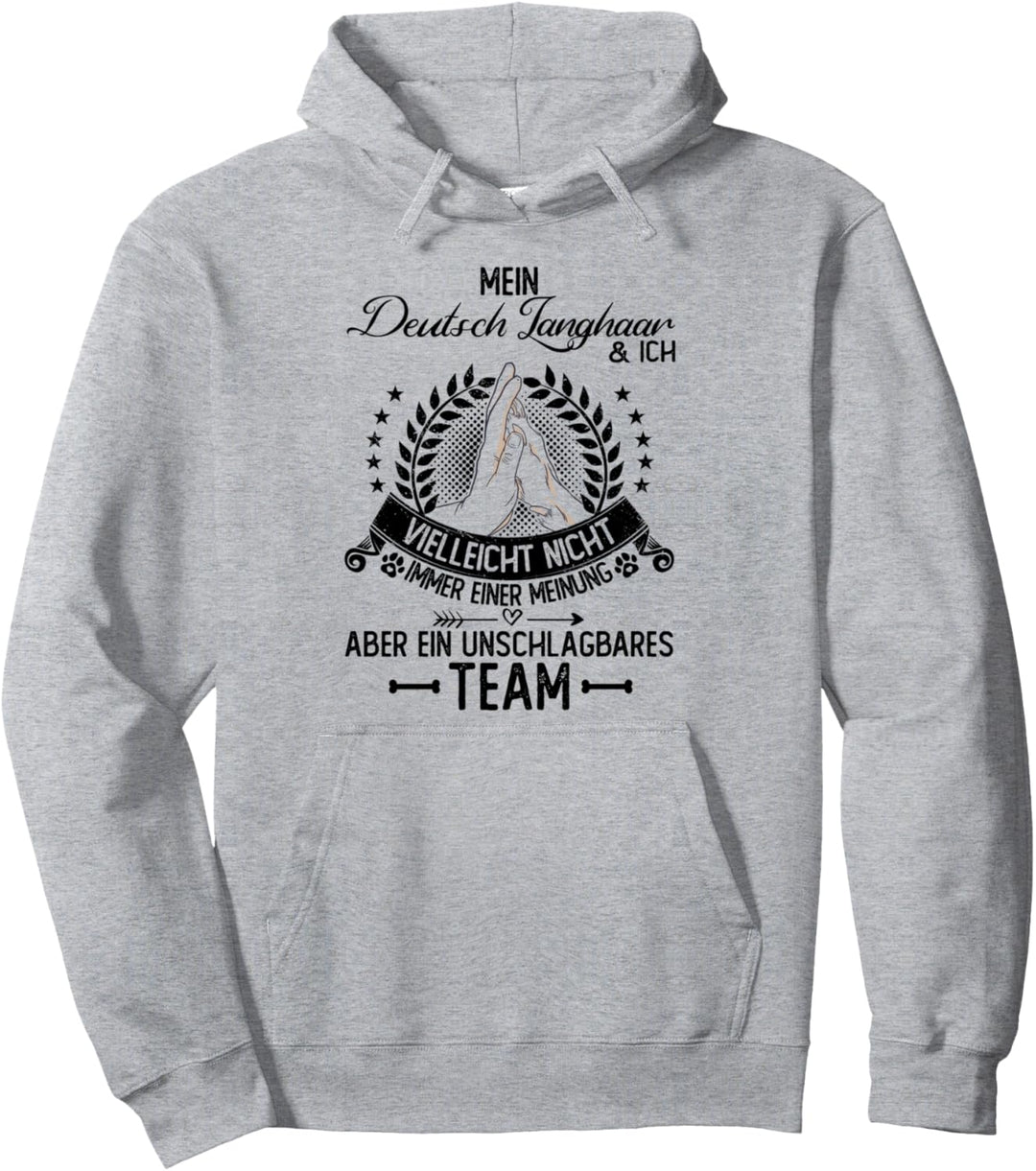 Deutsch Langhaar | nicht immer einer Meinung | Hund & Hunde Pullover Hoodie