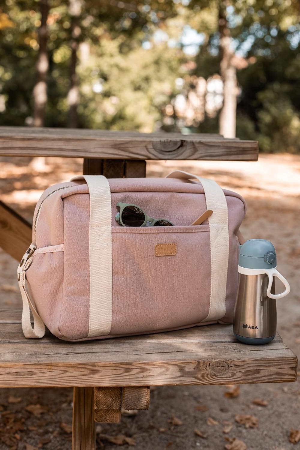 BÉABA, Wickeltasche für Babys, Mehrere Fächer, 10 Taschen, Reissverschluss Trolley-Koffer, Schulterg