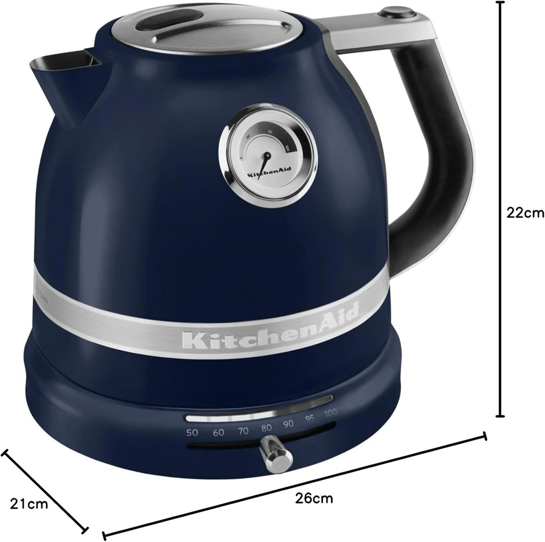 KitchenAid Wasserkocher mit Temperatureinstellung von 50 bis 100°C | Teekocher mit Kalkfilter 1,5L |