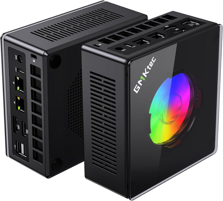 GMKtec Ryzen 9 Gaming Mini PC, K11 R9 8945HS (8C/16T, bis zu 5,2 GHz), 32GB DDR5 RAM, 2TB NVME SSD M