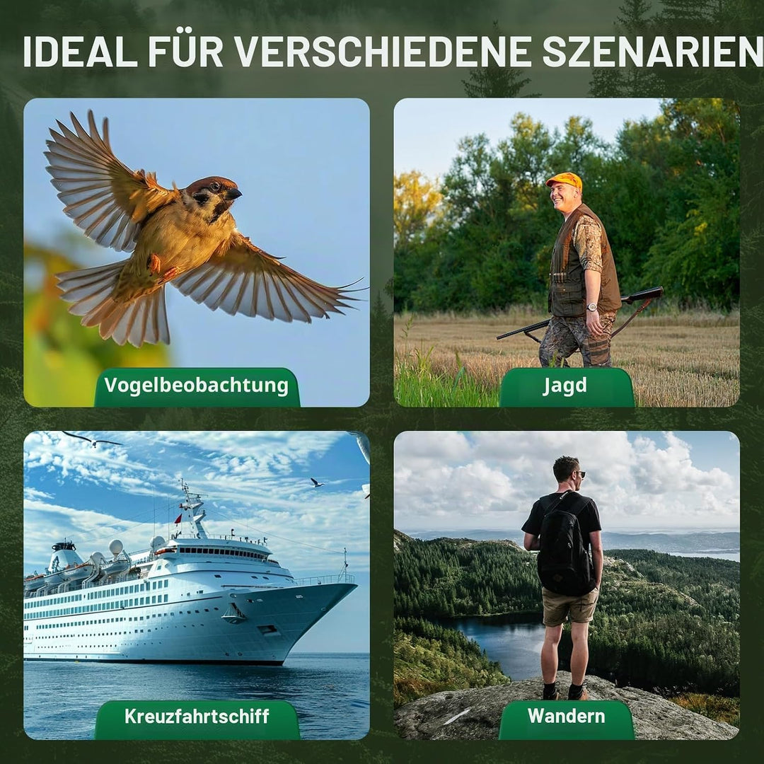12-36x50 Zoom Fernglas für Erwachsene - HD Fernglas für Vogelbeobachtung, Reisen, Jagd, Konzerte - L