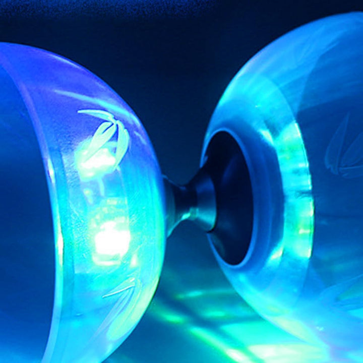 Diabolo Freiläufer mit kugellager Dreifache Lagerung Set, 4 Farben Blinkendes Dreifachlager-Diabolo