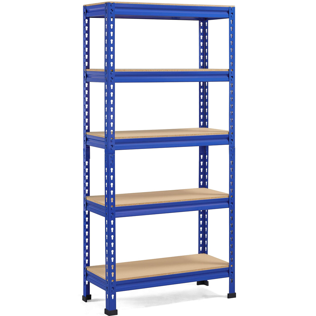 Yaheetech 5 Böden Eckregale, Lagerregale Metall, Schwerlastregale 750 KG belastbar, Kellerregal, Ste