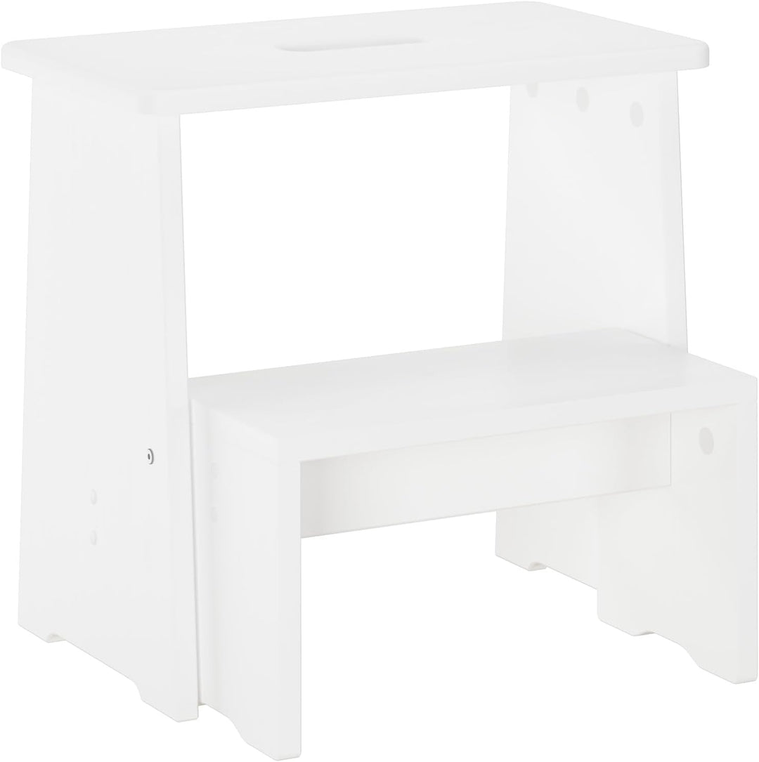 Erst-Holz Stufenhocker Klapphocker Tritthocker klappbar Kiefer Natur oder weiss V-90.92-06, Weiss