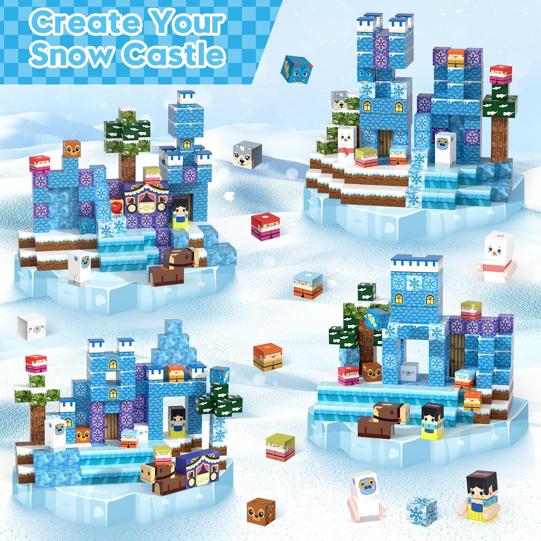Magnetische Bausteine, Magnetbausteine 150 PCS für 3+ Jahre Alt, Magnetic Blocks Spielzeug-Sets für