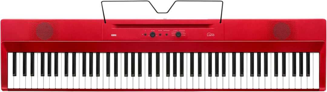 Korg – Liano L1 – Tragbares Digitalpiano mit Hochwertiger Soft-Touch-Tastatur – Metallisches Rot Red