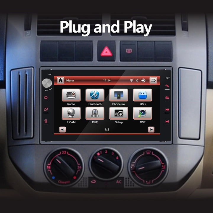 Autoradio kompatibel mit drahtlos Carplay/Android Auto für VW Polo Passat Golf Jetta MK3 MK4 Sharan