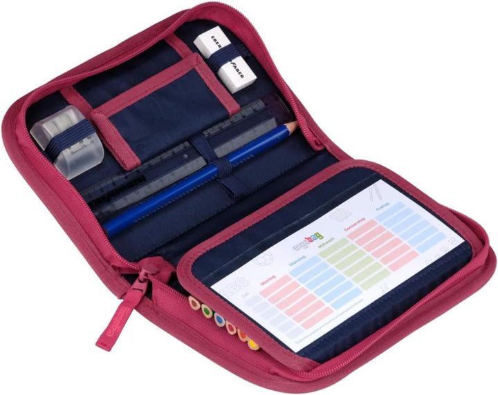 ergobag Federmäppchen Set 22-teilig, Lyra Buntstifte, Stundenplan-Fach, Kleingeld Fach, Lineal Mondz