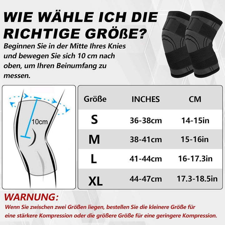 Kniestütze 2 Stück Sport Kniebandage mit Verstellbaren Riemen Männer Damen Knie Sleeve für Knieschme