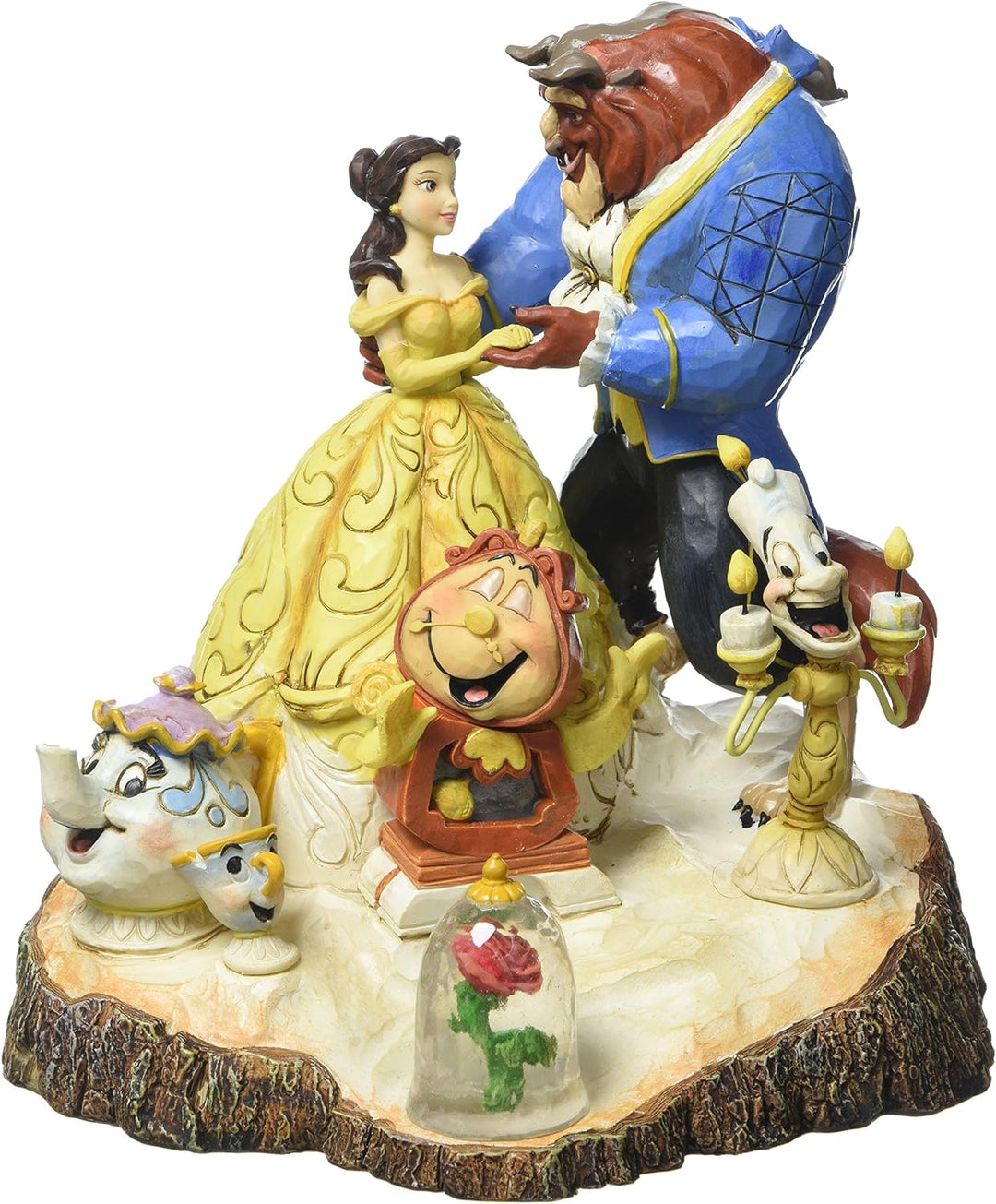 Enesco 4031487 Figur Disney Tradition Tale As Old As Time, Carved By Heart Beauty & The Beast Figur,