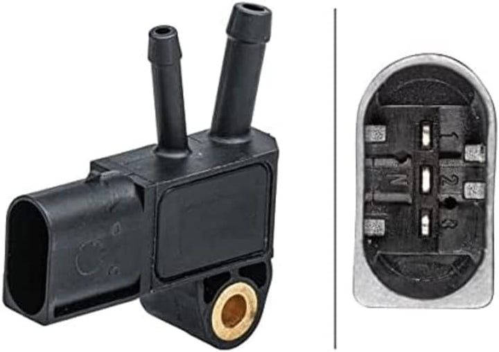 HELLA 6PP 009 409-481 Sensor, Abgasdruck - 3-polig - geschraubt