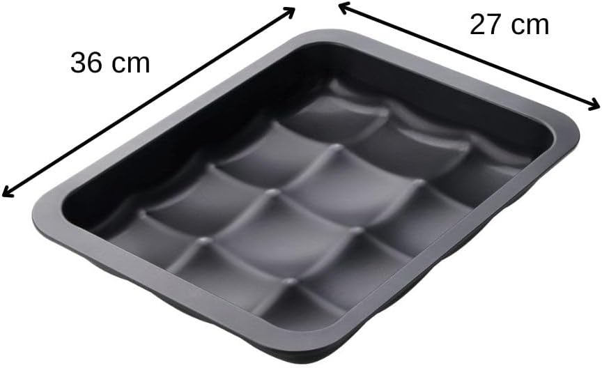 Zenker Brötchenform Black Metallic, hochwertige Dampfnudelform mit Antihaftbeschichtung, Backform fü