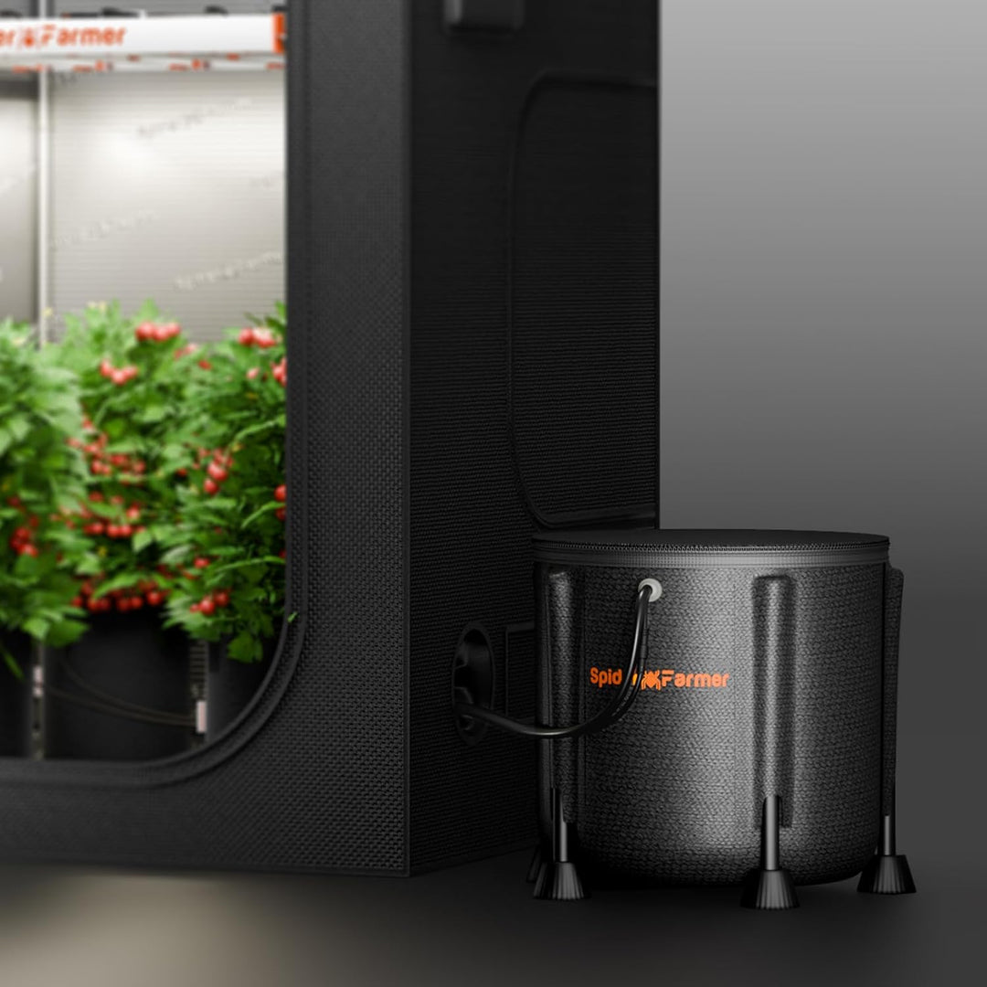 Spider Farmer Automatische Bewässerungssystem Indoor mit 50-Liter Eimer, 25-Watt Wasserpumpe und Nie