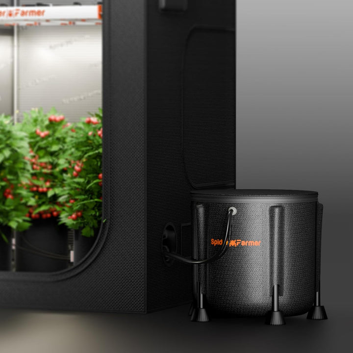 Spider Farmer Automatische Bewässerungssystem Indoor mit 50-Liter Eimer, 25-Watt Wasserpumpe und Nie