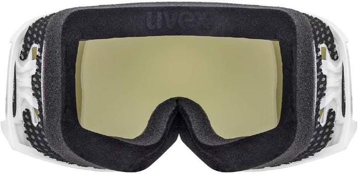 Uvex Unisex Contest Cv Skibrille (1er Pack) Einheitsgrösse white mat/silver-green, Einheitsgrösse wh