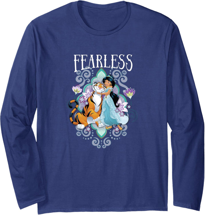 Disney Aladdin Jasmine And Rajah Fearless Mandala Portrait Langarmshirt