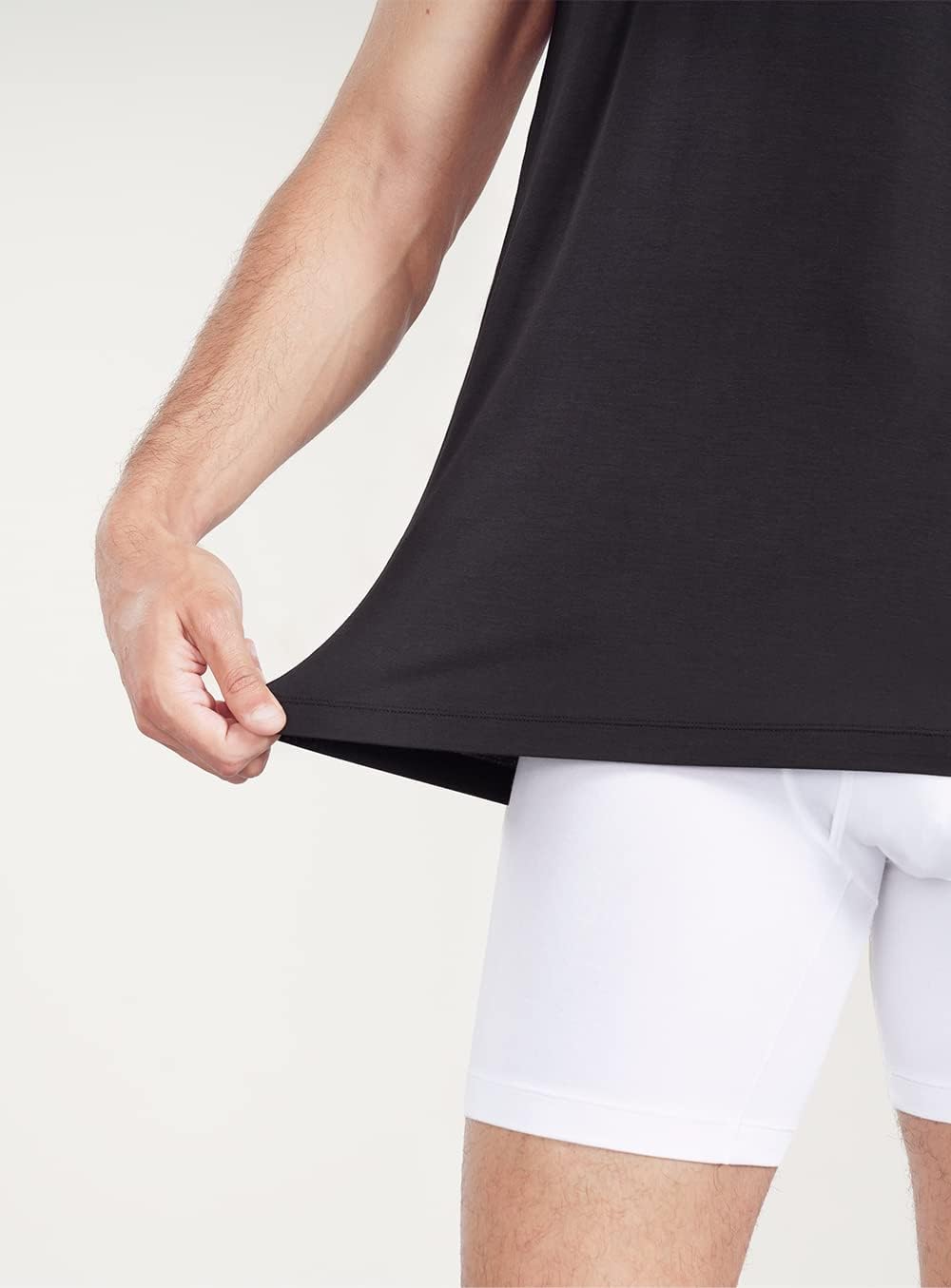DAVID ARCHY Herren Unterhemden Business aus Micro Modal mit V-Ausschnitt Unterhemd Weich Kurzarm Shi