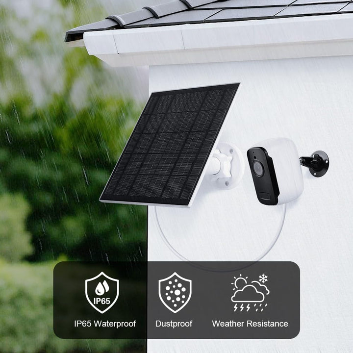 URAQT 2 Pack Solarpanel für Eufy kamera, 5W Kamera Solarpanel Kompatibel mit Eufycam, Solarmodul für