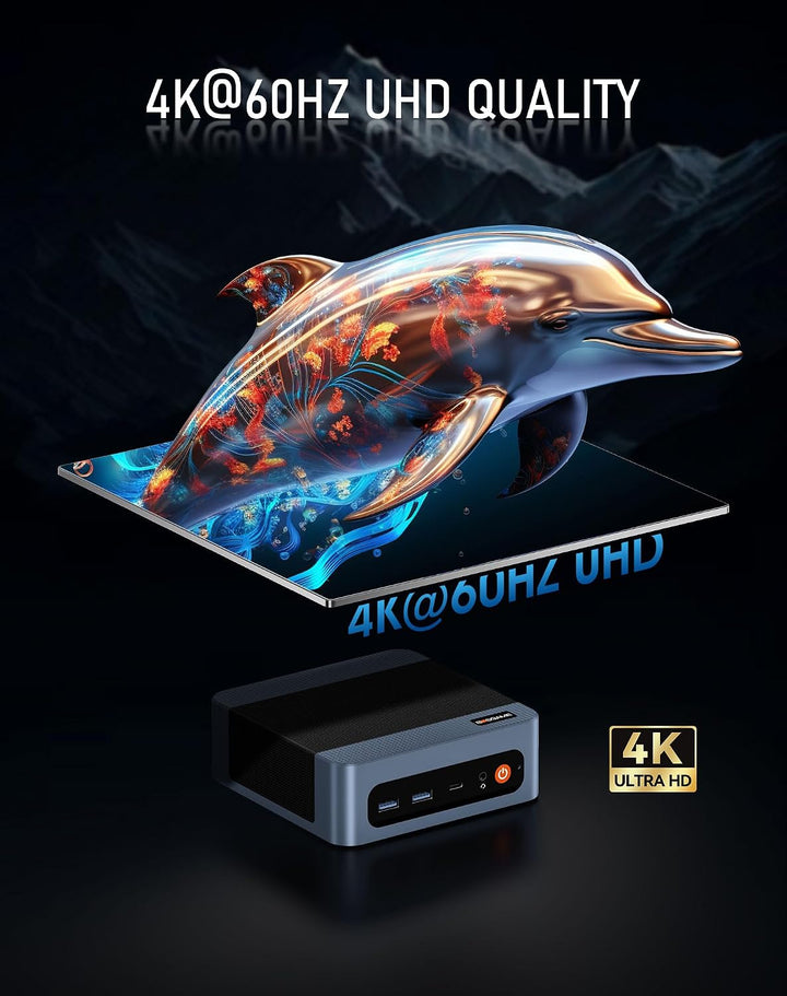 BOSGAME E5 Ryzen 3 5300U Mini Pc, Windows 11 Pro, 4 Cores, 8 Threads, Up to 3.8GHz, 16 GB DDR4 RAM,