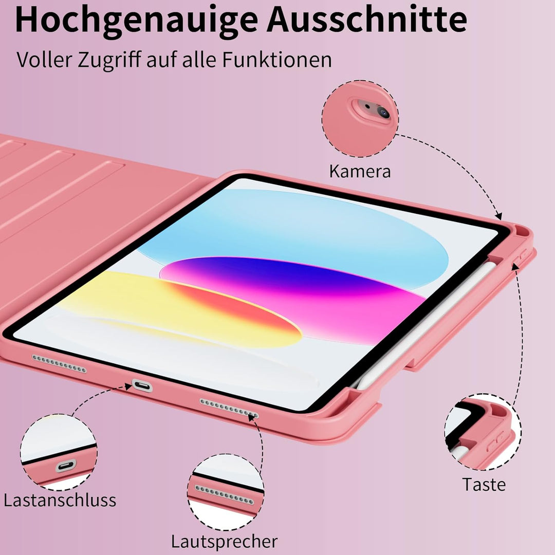 Hülle mit Tastatur für iPad 11. Generation (A16) 2025 11 Zoll,iPad 10. Generation 2022 10,9 Zoll, Ma