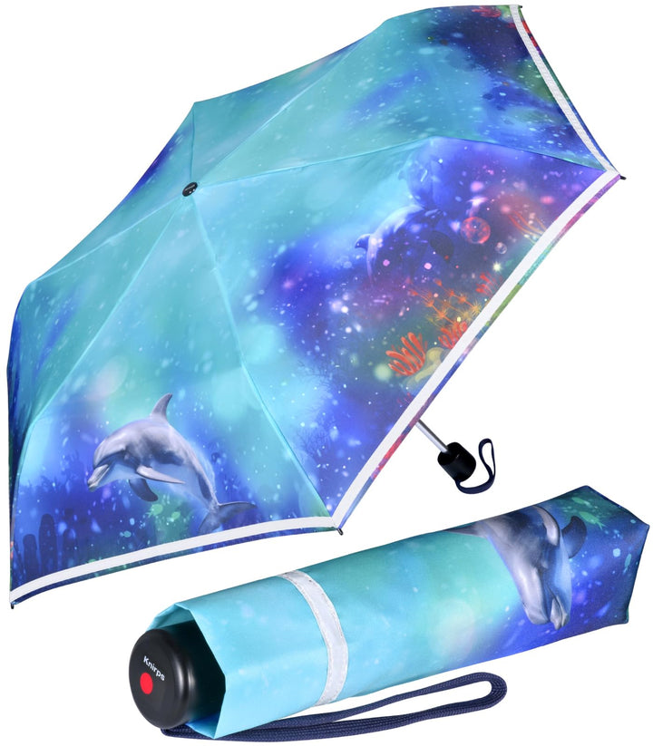 Knirps Kinder-Taschenschirm 4Kids reflective mit Reflexborte - Dolphin, Dolphin