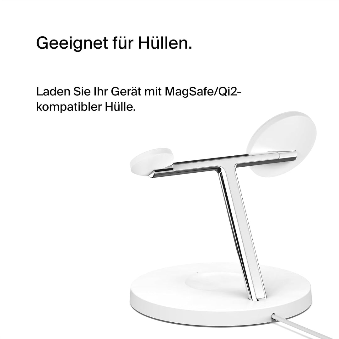Belkin BoostCharge Pro kabelloses 3-in-1-Ladegerät mit Qi2 für iPhone 17, Air, 16, 15, 14, 13, 12, P