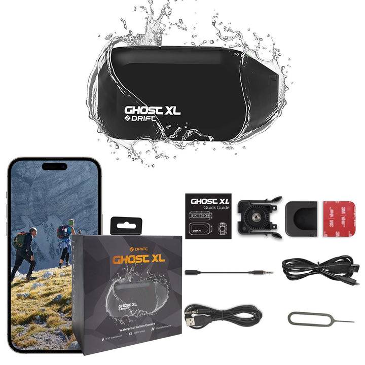Drift Ghost XL Action Cam Motorrad – Full HD 1080P, 9h Akku, 140° Weitwinkel, 300° drehbar, IPX7 was