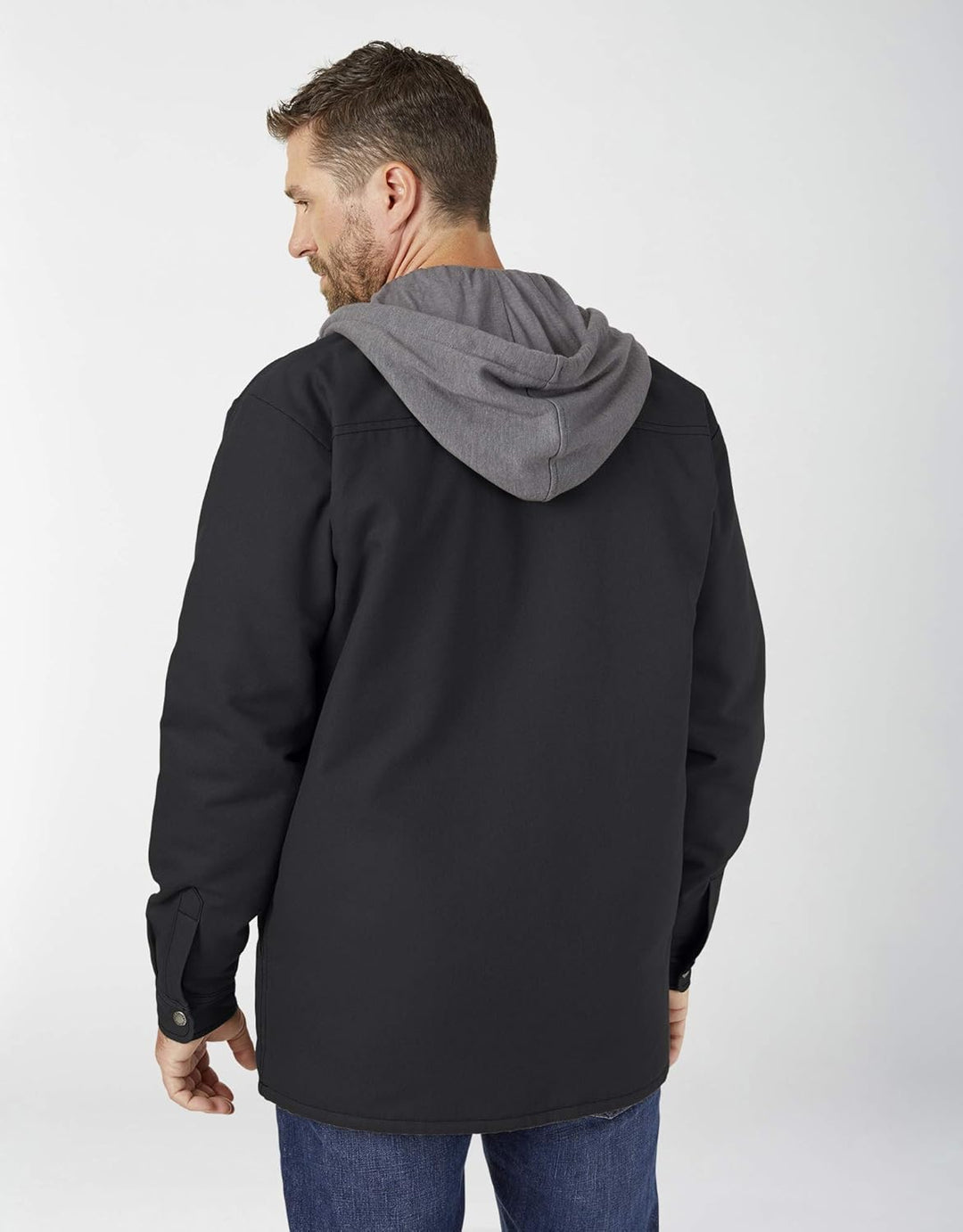 Dickies Herren Fleecejacke mit Kapuze und Hydroshield Work Utility Oberbekleidung M Schwarz, M Schwa