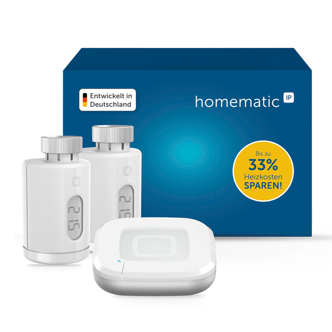 Homematic IP Smart Home Starter Set Heizen - Pure, Digitale Steuerung für Heizung mit oder ohne App,