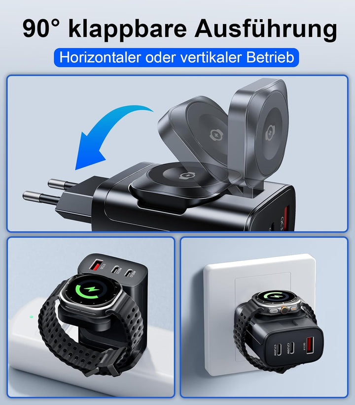 4 in 1 für Samsung Watch Ladegerät,40W USB C Ladegerät PD Schnellladegerät für Samsung Galaxy Watch